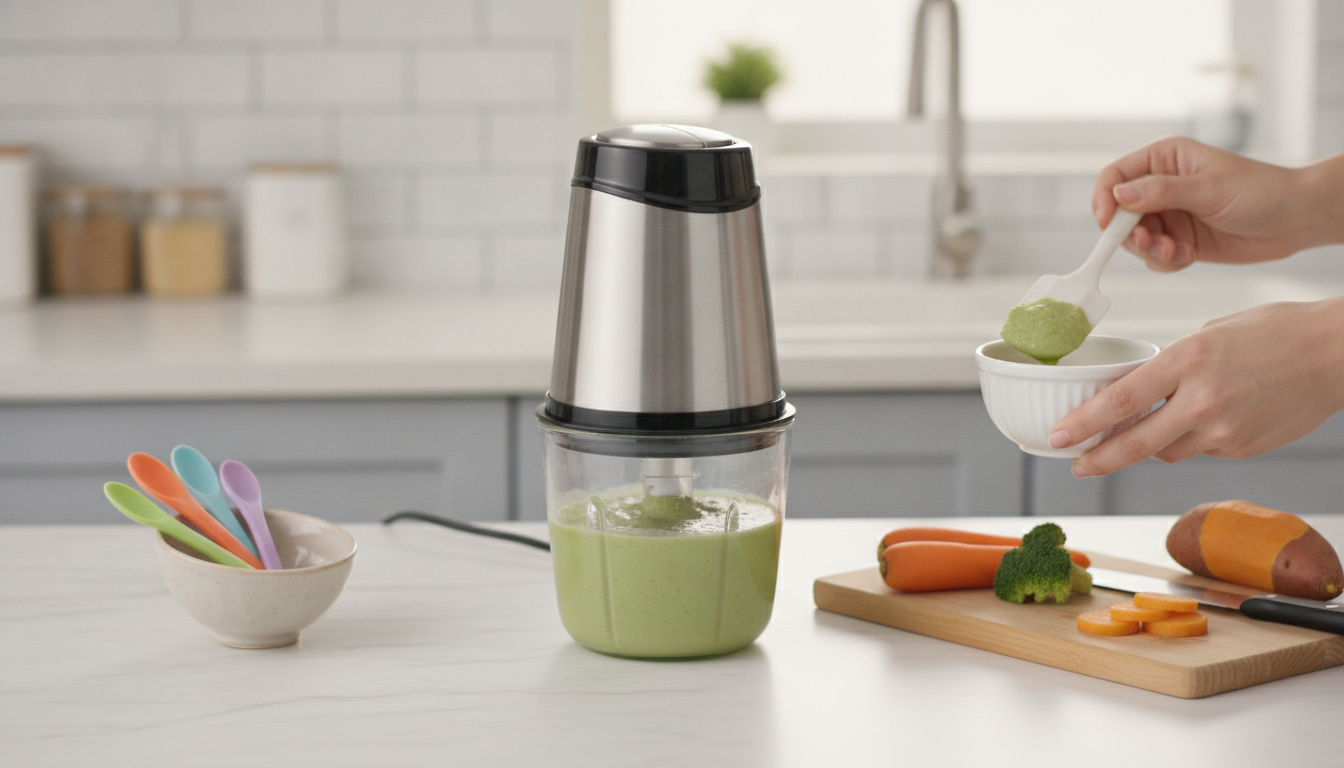 2-Speed Electric Grinder for Baby Food: Smooth, Safe Purees