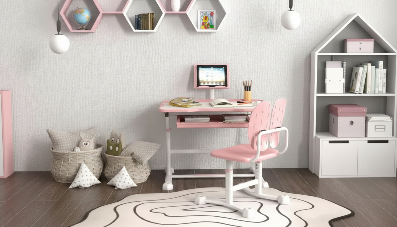 Adjustable Kids Desk & Chair: Tilt Top + Storage Guide